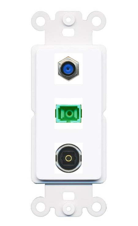 F81 SC-APC-SX TOSLINK Wall Plate [White]