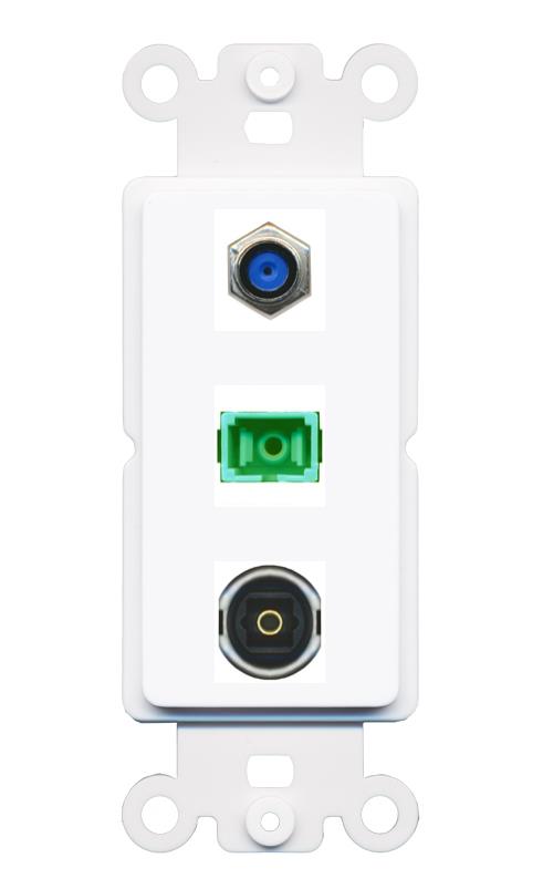 F81 SC-APC-SX TOSLINK Wall Plate [White]