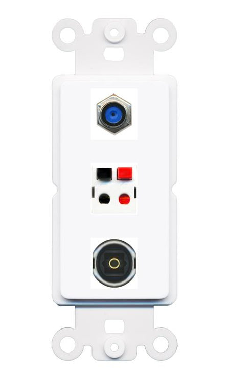 F81 SPEAKER TOSLINK Wall Plate [White]