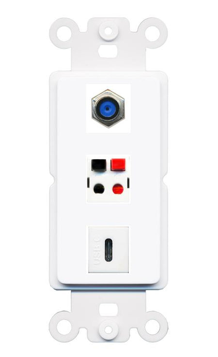 F81 SPEAKER USBC Wall Plate [White]