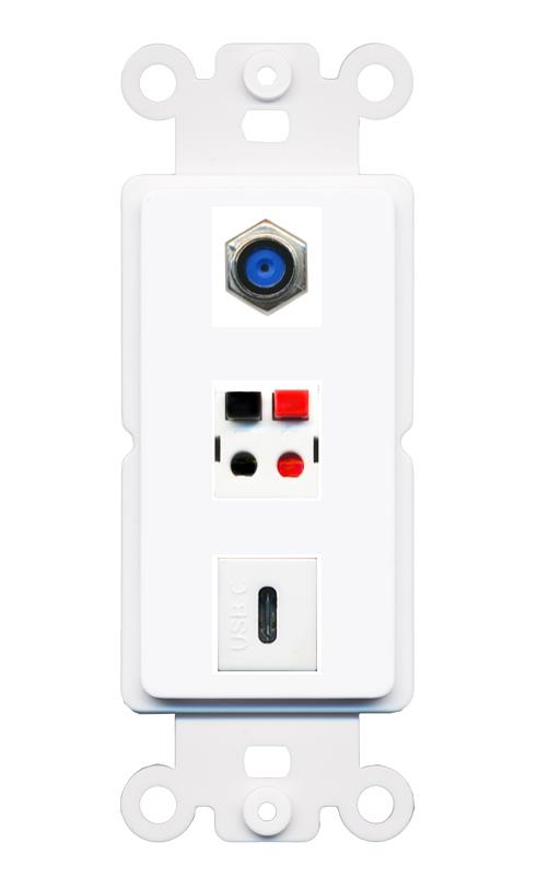 F81 SPEAKER USBC Wall Plate [White]