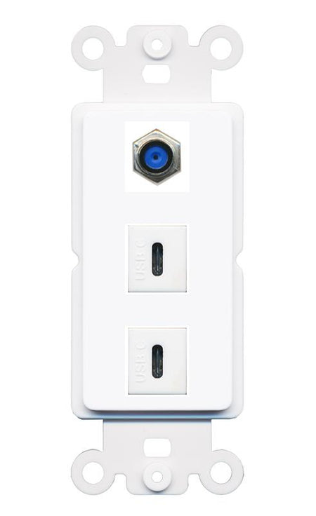 F81 2 USBC Wall Plate [White]