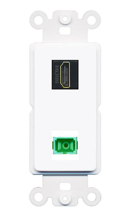 HDMI-BLACK SC-APC-SX Rocker Insert Module Wall Plate [White]