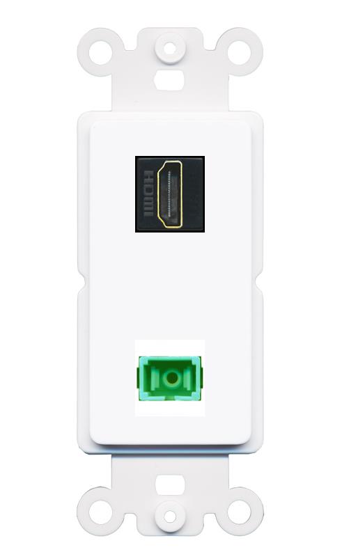 HDMI-BLACK SC-APC-SX Rocker Insert Module Wall Plate [White]