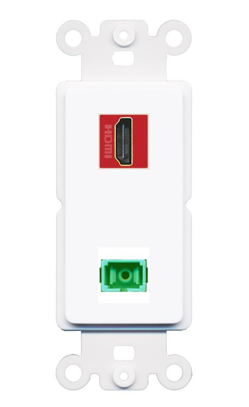 HDMI-RED SC-APC-SX Rocker Insert Module Wall Plate [White]
