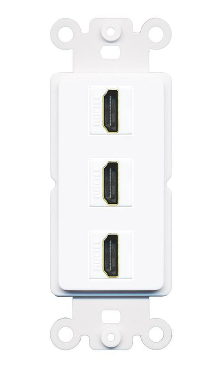 3 HDMI Wall Plate [White]