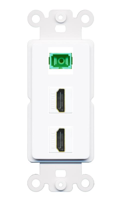 2 HDMI SC-APC-SX Wall Plate [White]