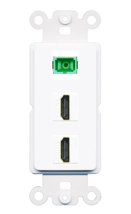 2 HDMI SC-APC-SX Wall Plate [White]