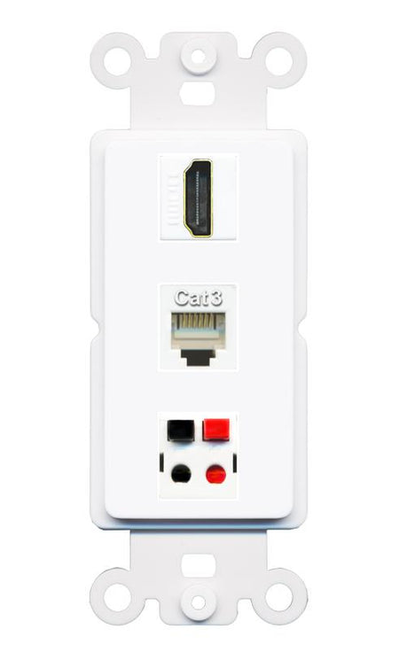 HDMI PHONE SPEAKER Wall Plate [White]