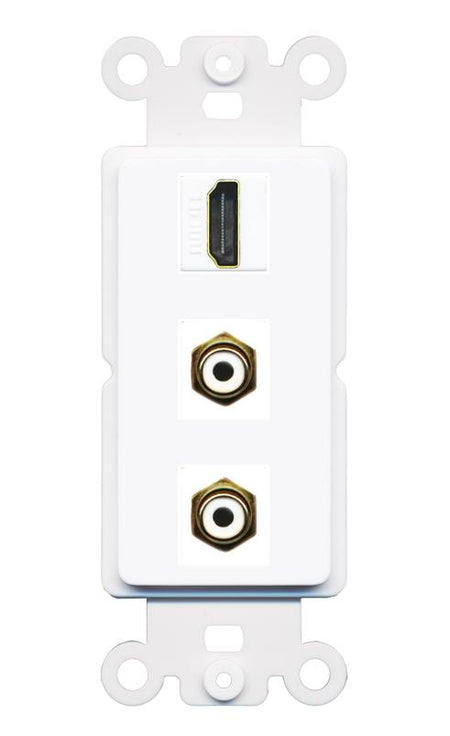 HDMI 2 RCA-WHITE Wall Plate [White]