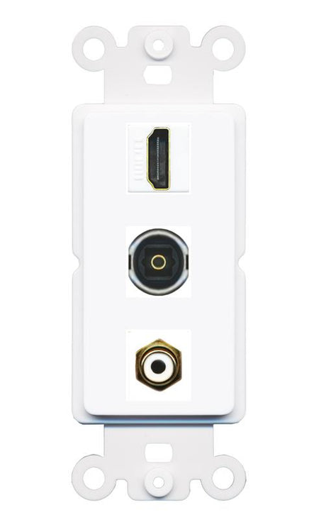 HDMI RCA-WHITE TOSLINK Wall Plate [White]
