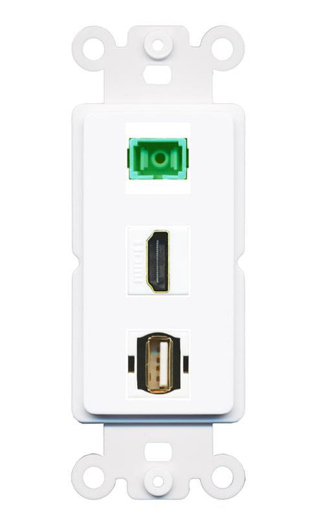 HDMI SC-APC-SX USB2 Wall Plate [White]