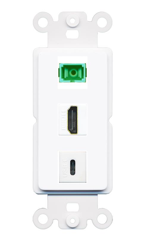 HDMI SC-APC-SX USBC Wall Plate [White]