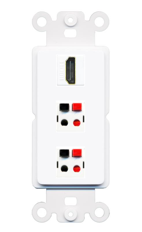 HDMI 2 SPEAKER Wall Plate [White]