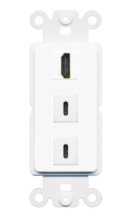 HDMI 2 USBC Wall Plate [White]