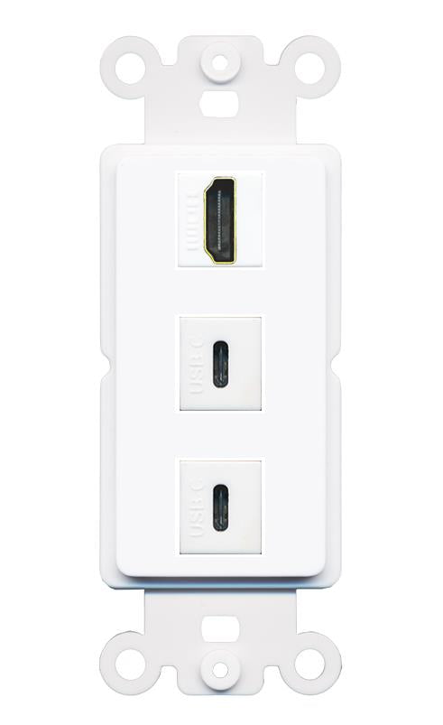 HDMI 2 USBC Wall Plate [White]