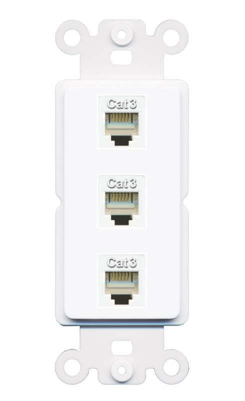3 PHONE Wall Plate [White]