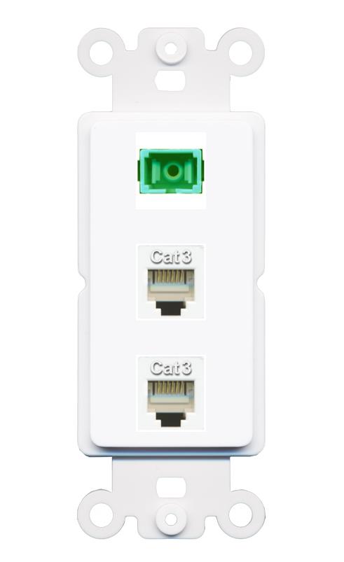 2 PHONE SC-APC-SX Wall Plate [White]