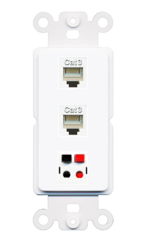 2 PHONE SPEAKER Wall Plate [White]