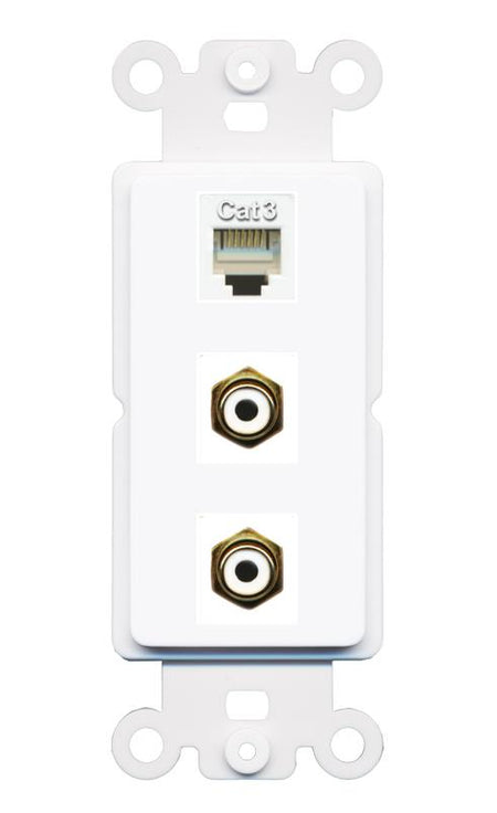 PHONE 2 RCA-WHITE Wall Plate [White]