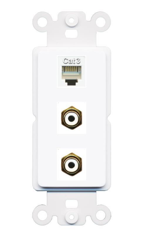 PHONE 2 RCA-WHITE Wall Plate [White]