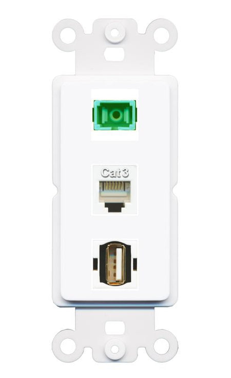 PHONE SC-APC-SX USB2 Wall Plate [White]