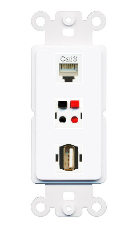 PHONE SPEAKER USB2 Wall Plate [White]