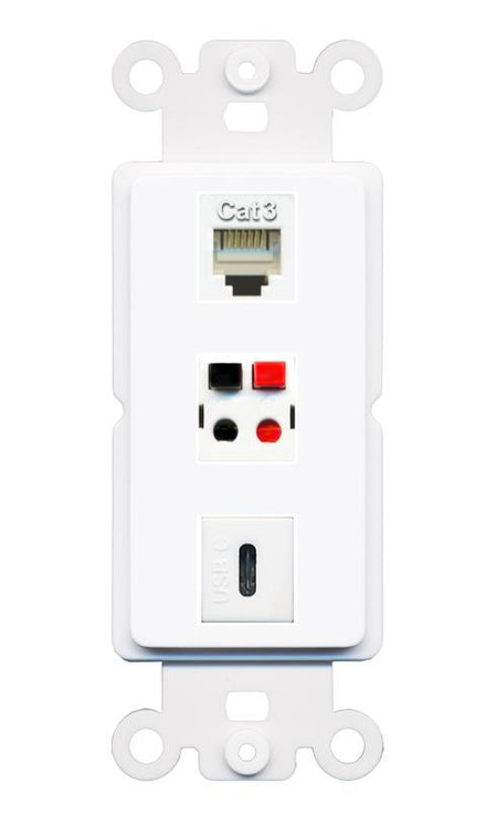 PHONE SPEAKER USBC Wall Plate [White]
