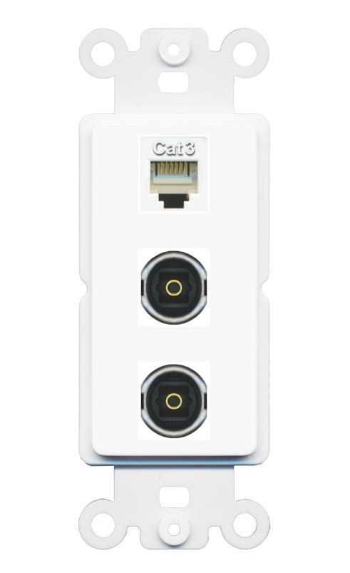 PHONE 2 TOSLINK Wall Plate [White]
