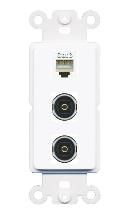 PHONE 2 TOSLINK Wall Plate [White]