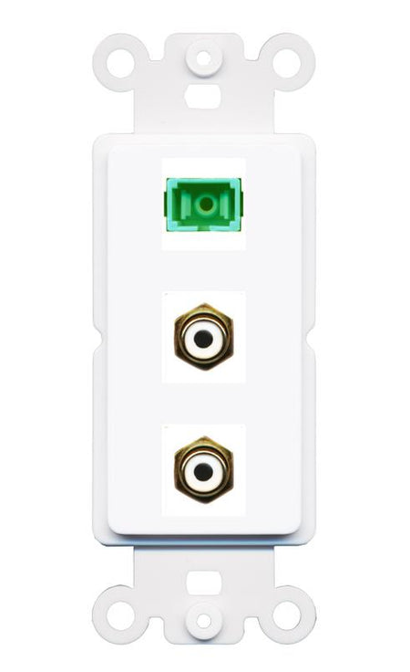 2 RCA-WHITE SC-APC-SX Wall Plate [White]