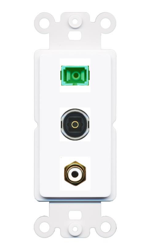 RCA-WHITE SC-APC-SX TOSLINK Wall Plate [White]