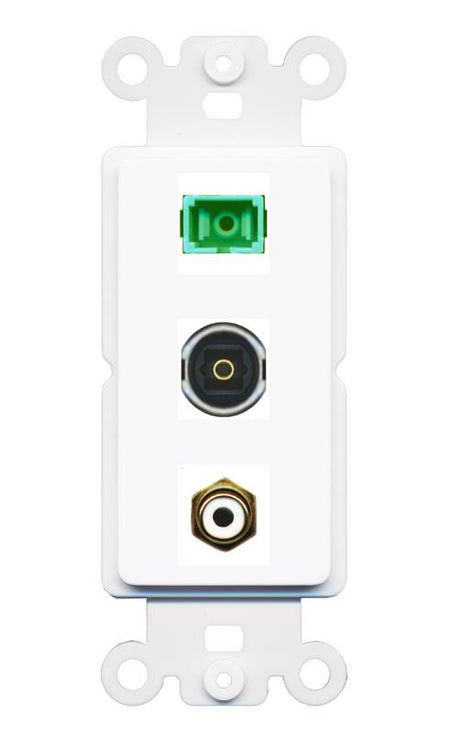 RCA-WHITE SC-APC-SX TOSLINK Wall Plate [White]