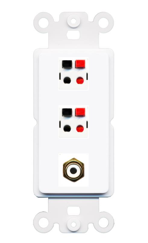 RCA-WHITE 2 SPEAKER Wall Plate [White]