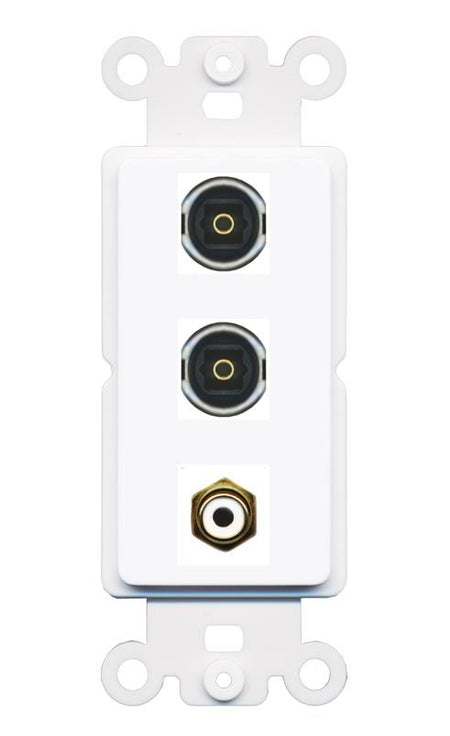 RCA-WHITE 2 TOSLINK Wall Plate [White]