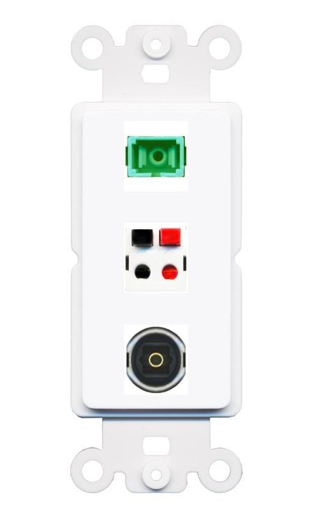 SC-APC-SX SPEAKER TOSLINK Wall Plate [White]