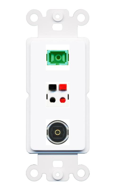 SC-APC-SX SPEAKER TOSLINK Wall Plate [White]