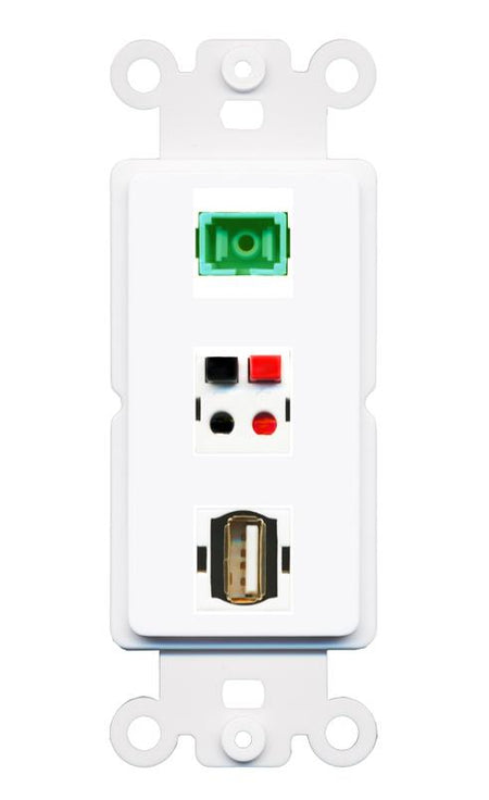 SC-APC-SX SPEAKER USB2 Wall Plate [White]