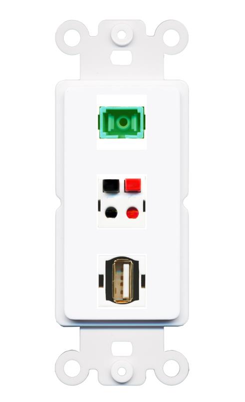 SC-APC-SX SPEAKER USB2 Wall Plate [White]
