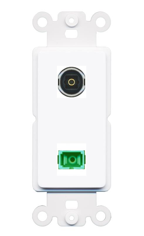 SC-APC-SX TOSLINK Rocker Insert Module Wall Plate [White]