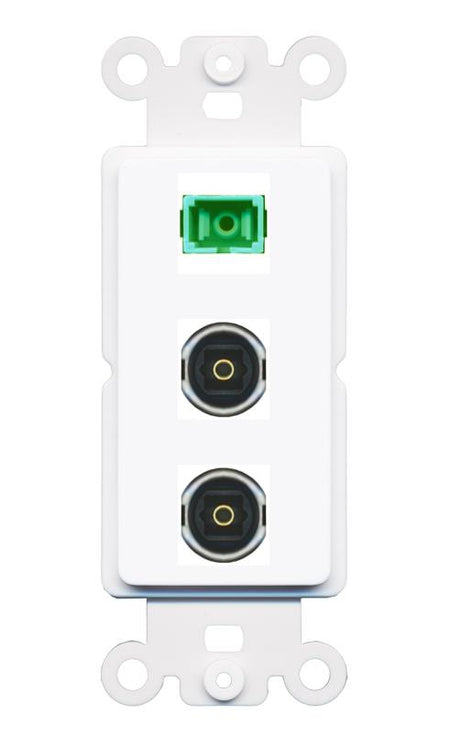 SC-APC-SX 2 TOSLINK Wall Plate [White]