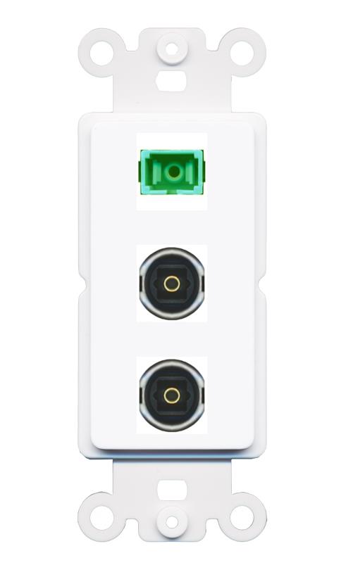 SC-APC-SX 2 TOSLINK Wall Plate [White]