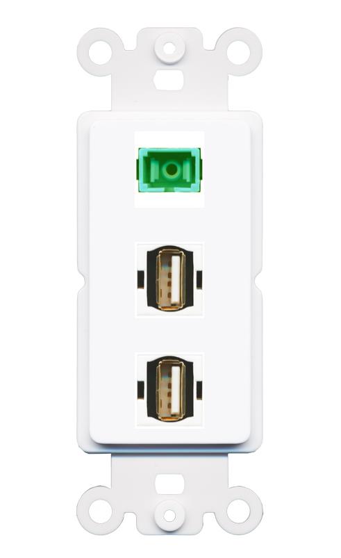 SC-APC-SX 2 USB2 Wall Plate [White]