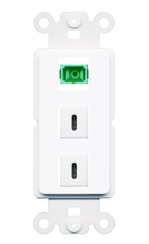 SC-APC-SX 2 USBC Wall Plate [White]