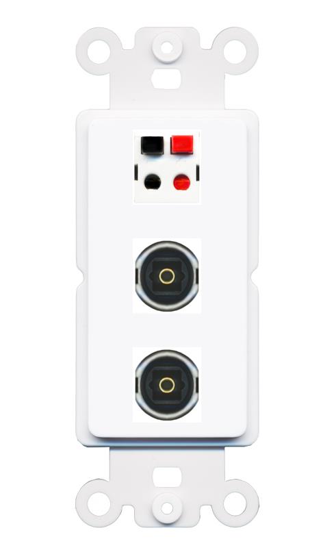 SPEAKER 2 TOSLINK Wall Plate [White]