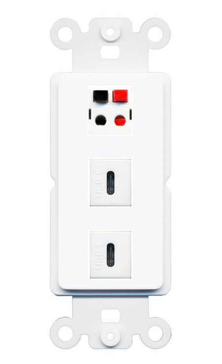 SPEAKER 2 USBC Wall Plate [White]