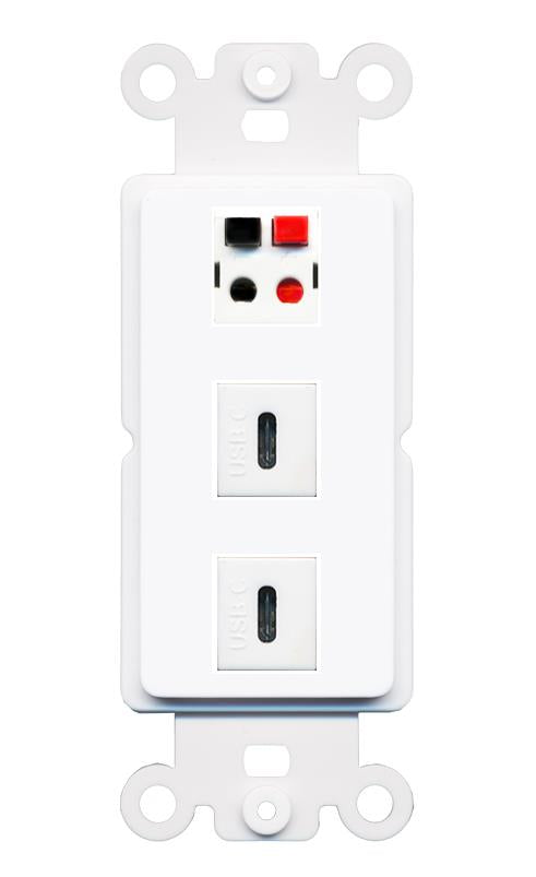 SPEAKER 2 USBC Wall Plate [White]