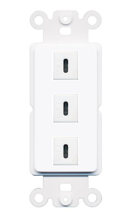 3 USBC Wall Plate [White]