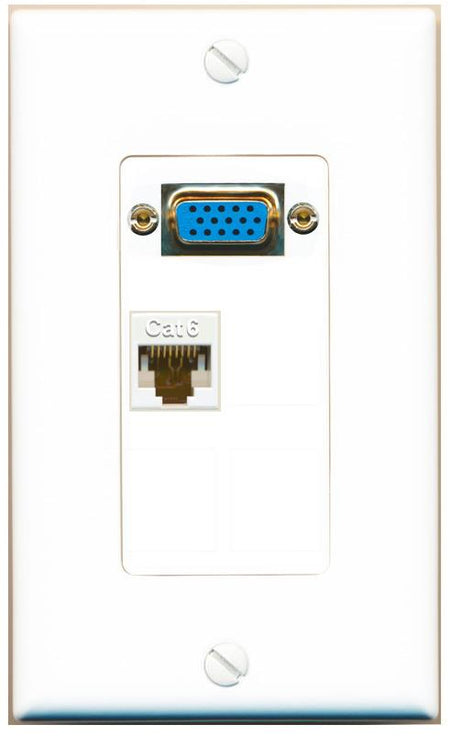 1 CAT6 Wall Plate [White]