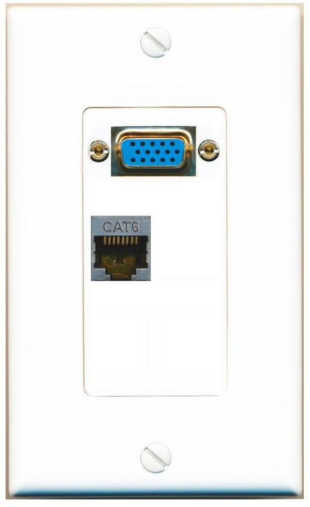 1 CAT6-SHIELDED Wall Plate [White]